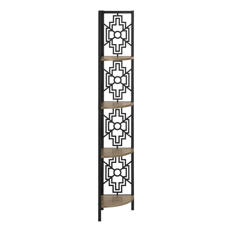 Monarch I 3621 62" Bookcase - Dark Taupe/Black IMAGE 4