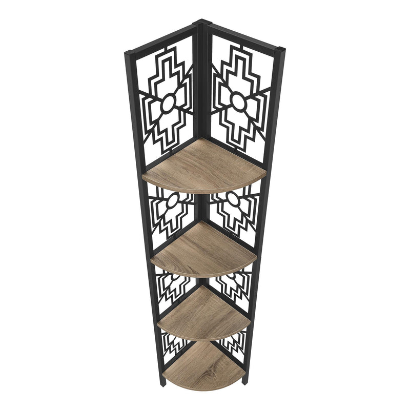 Monarch I 3621 62" Bookcase - Dark Taupe/Black IMAGE 5