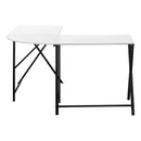 Monarch I 7195 Corner Desk - White/Black IMAGE 2