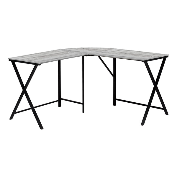 Monarch I 7196 Corner Desk - Grey/Black IMAGE 1