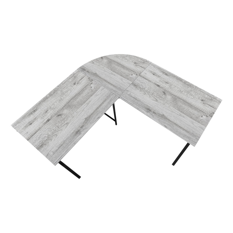 Monarch I 7196 Corner Desk - Grey/Black IMAGE 3