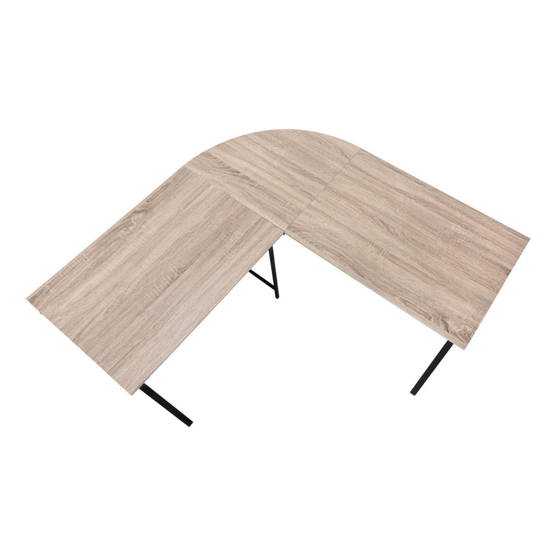 Monarch I 7197 Corner Desk - Dark Taupe/Black IMAGE 3