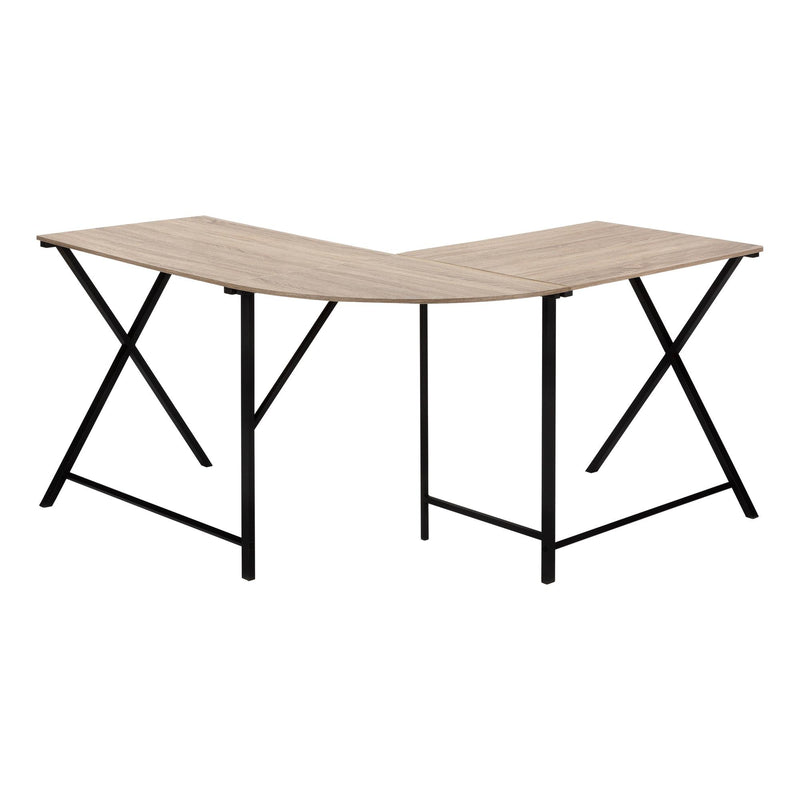 Monarch I 7197 Corner Desk - Dark Taupe/Black IMAGE 5