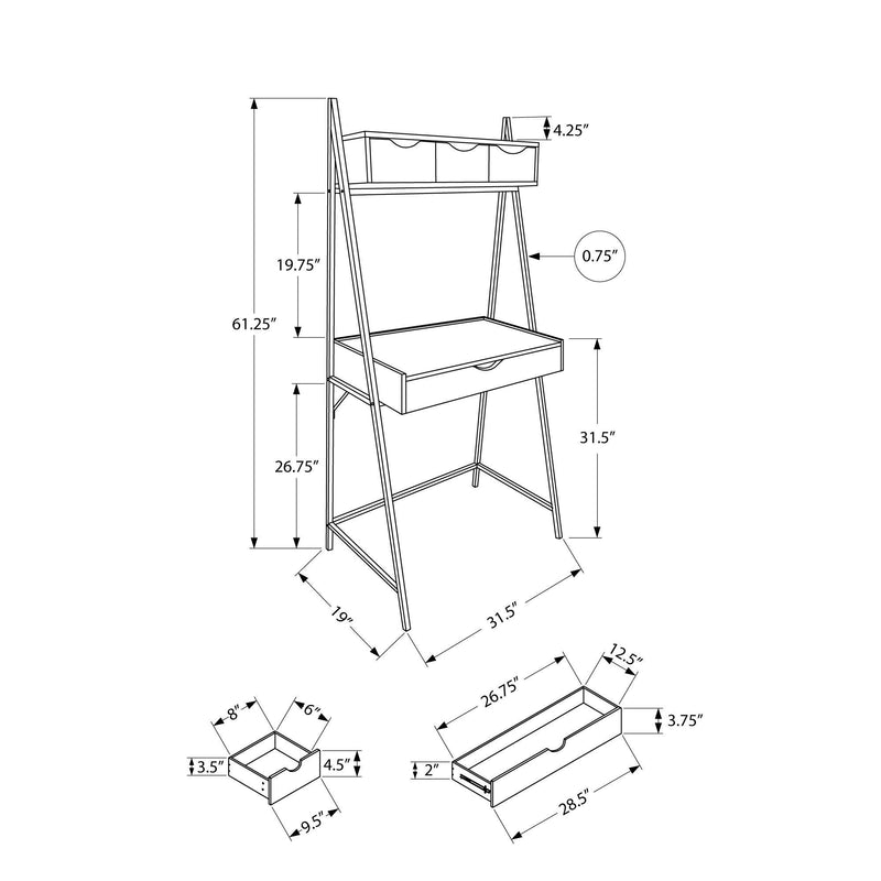 Monarch I 7330 Computer Desk - Black/Black IMAGE 11