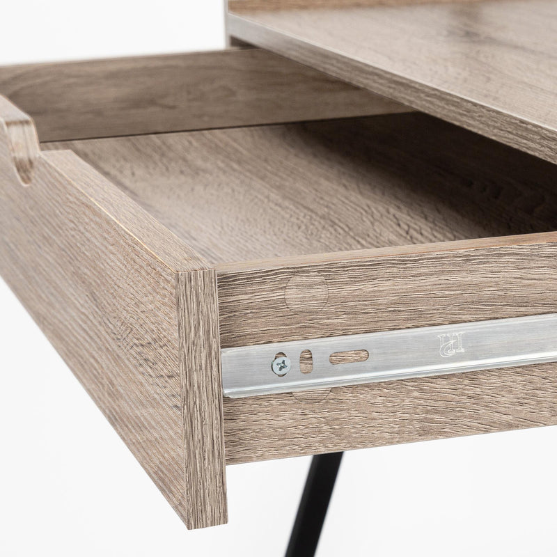 Monarch I 7332 Computer Desk - Dark Taupe/Black IMAGE 7