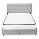 Monarch I 6020Q Queen Bed with Storage Drawer - Grey Linen IMAGE 2