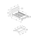 Monarch I 6021Q Queen Bed with Storage Drawer - Beige Linen IMAGE 5