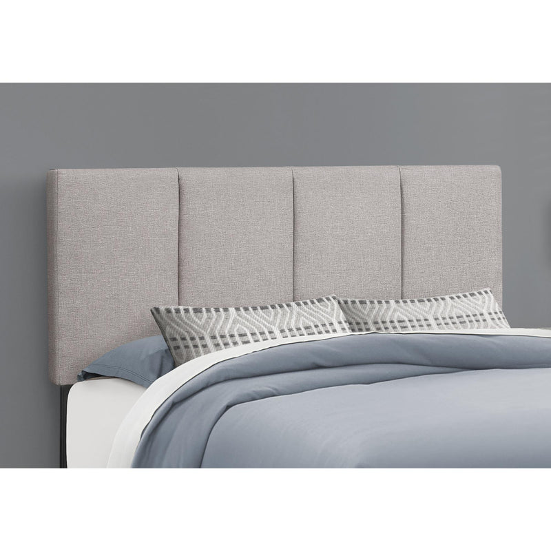 Monarch I 6025Q Queen Bed - Grey Linen IMAGE 3