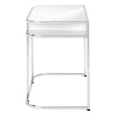 Monarch I 7520 Computer Desk - Glossy White/Chrome IMAGE 3