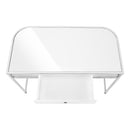 Monarch I 7520 Computer Desk - Glossy White/Chrome IMAGE 5