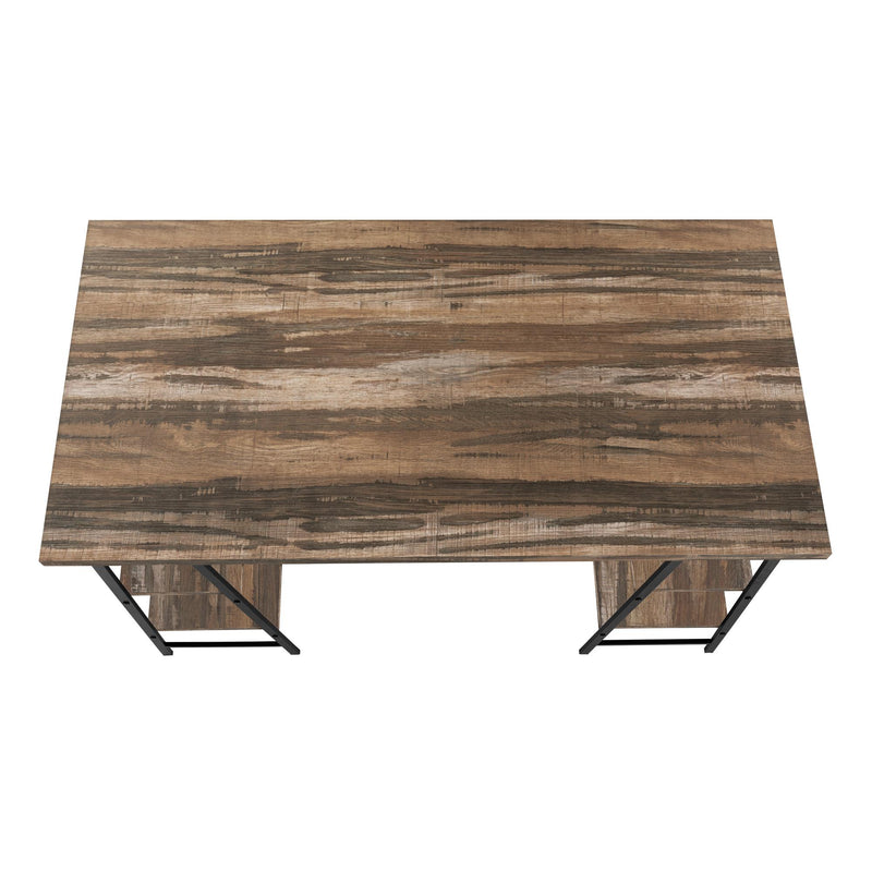 Monarch I 7525 Computer Desk - Brown/Black IMAGE 3
