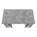 Monarch I 7526 Computer Desk - Grey Stone-Look/Black IMAGE 3