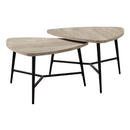 Monarch I 7939P 2 pc Table Set - Taupe/Black IMAGE 1