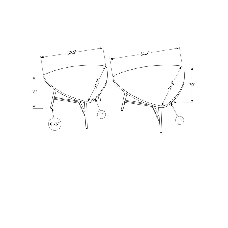 Monarch I 7939P 2 pc Table Set - Taupe/Black IMAGE 5