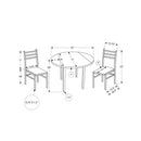 Monarch I 1003 3 pc Dining Set - Dark Taupe/Black IMAGE 8