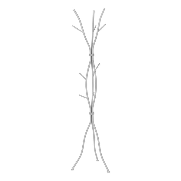 Monarch I 2061 74" Coat Rack - Hammered Silver IMAGE 1
