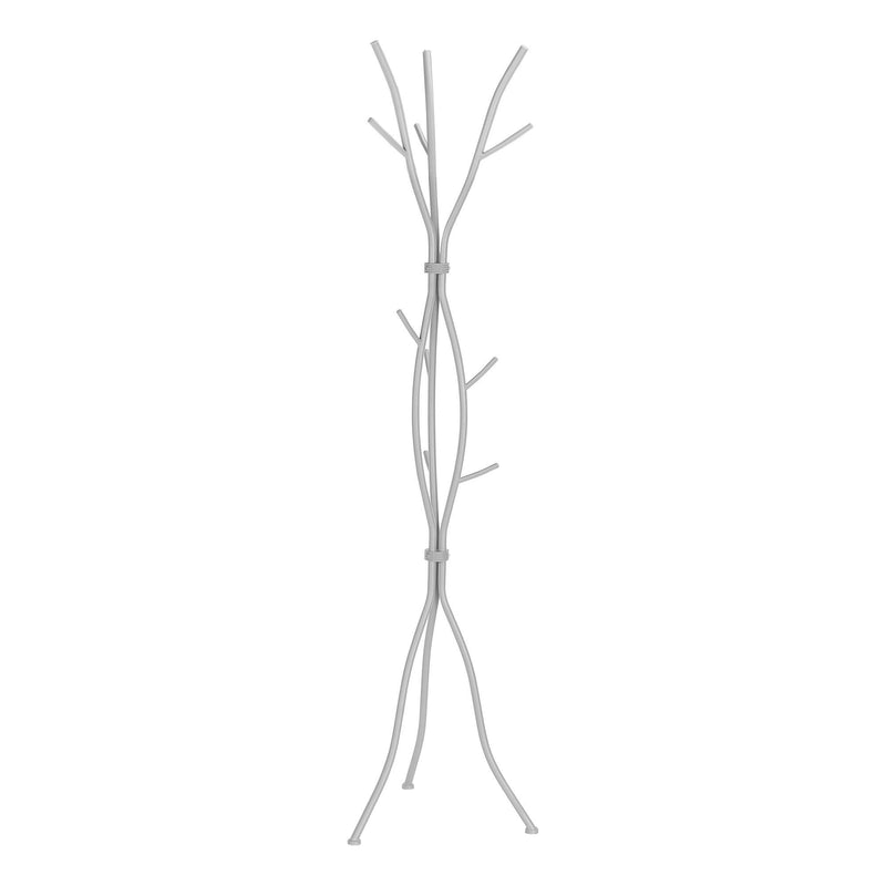 Monarch I 2061 74" Coat Rack - Hammered Silver IMAGE 4