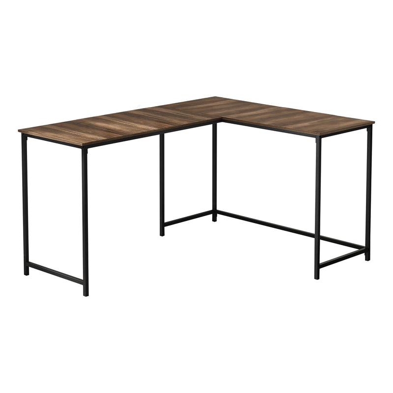 Monarch I 7391 58" Computer Desk - Brown Reclaimed/Black IMAGE 1