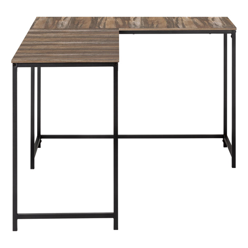 Monarch I 7391 58" Computer Desk - Brown Reclaimed/Black IMAGE 4