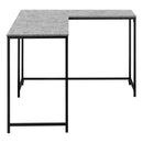 Monarch I 7392 58" Computer Desk - Grey Stone-Look/Black IMAGE 4