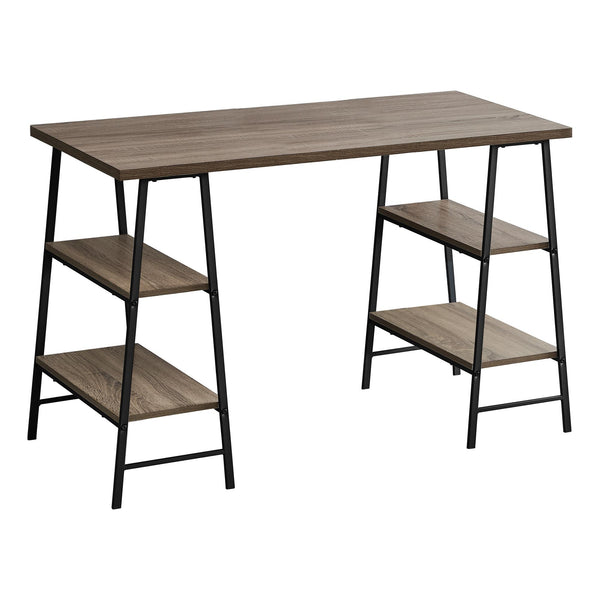 Monarch I 7523 Computer Desk - Dark Taupe/Black IMAGE 1