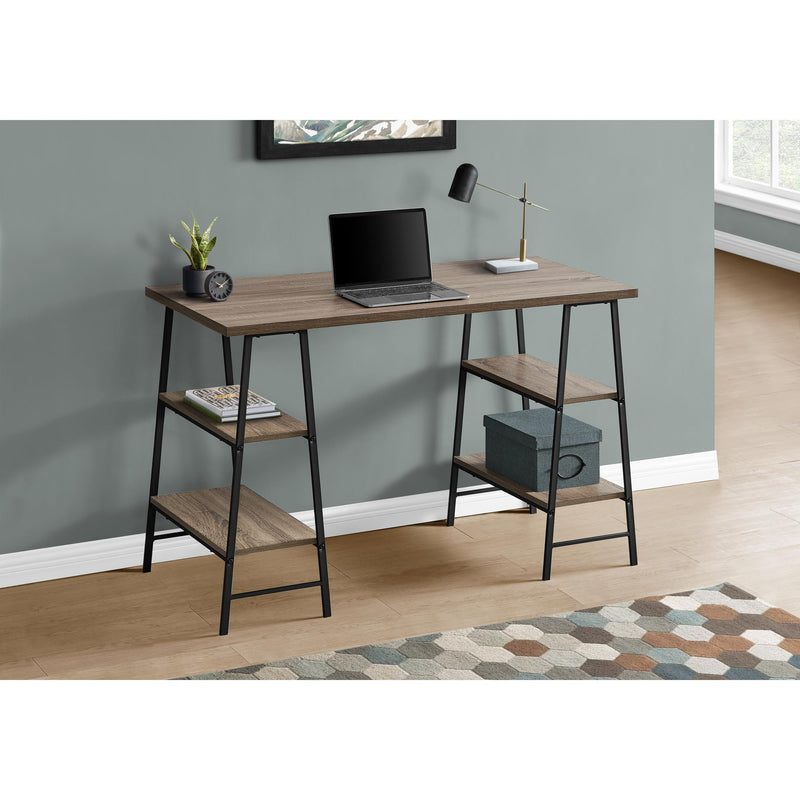 Monarch I 7523 Computer Desk - Dark Taupe/Black IMAGE 2