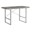 Monarch I 7662 Computer Desk - Grey Conctrete-Look/Silver IMAGE 1