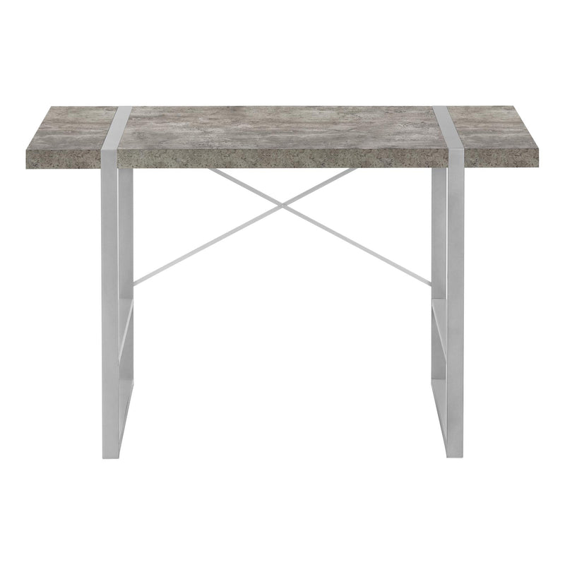 Monarch I 7662 Computer Desk - Grey Conctrete-Look/Silver IMAGE 2