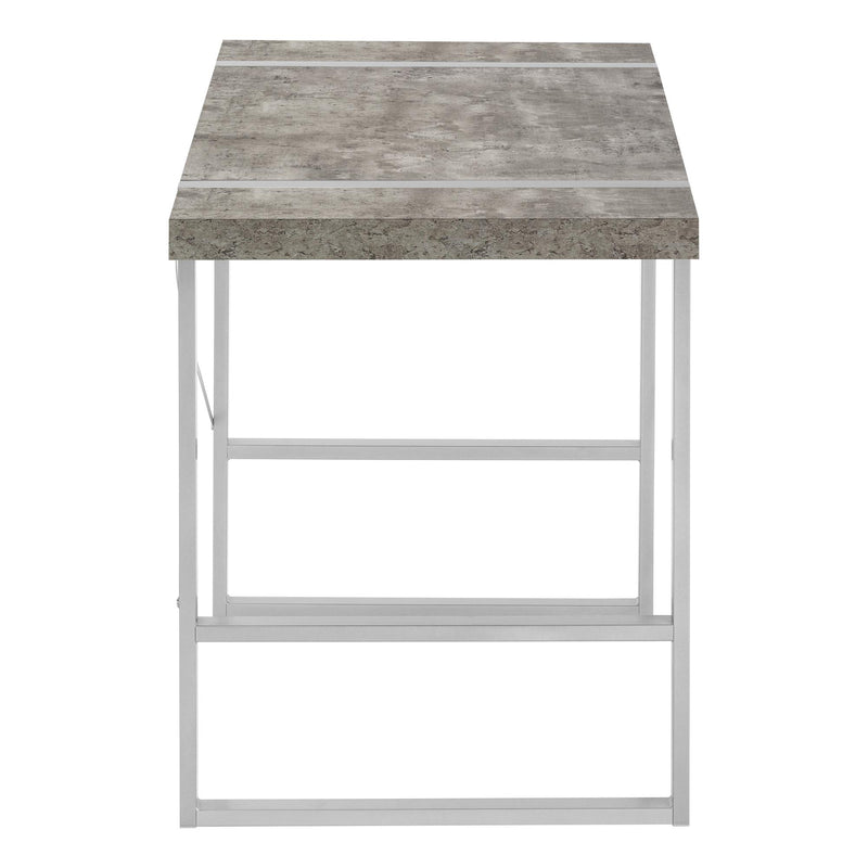 Monarch I 7662 Computer Desk - Grey Conctrete-Look/Silver IMAGE 4