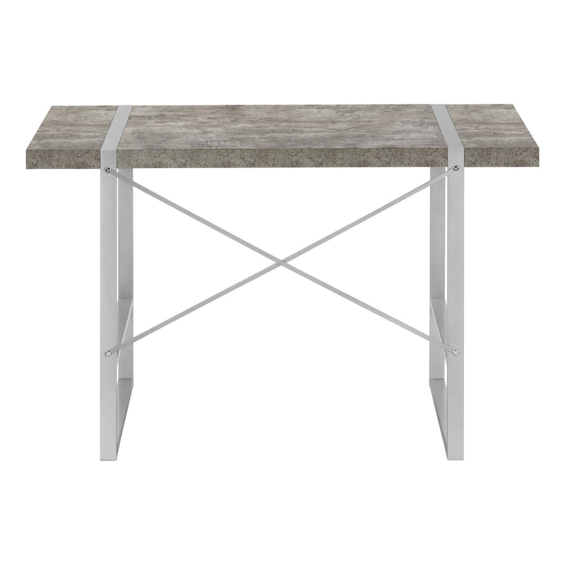 Monarch I 7662 Computer Desk - Grey Conctrete-Look/Silver IMAGE 5