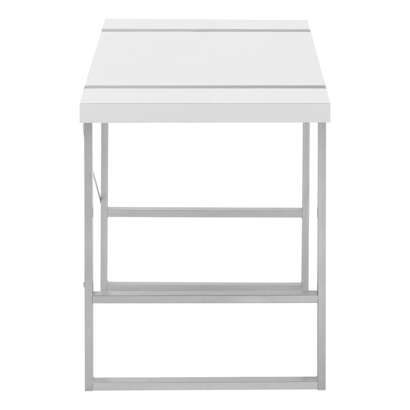 Monarch I 7663 Computer Desk - White/Silver IMAGE 4