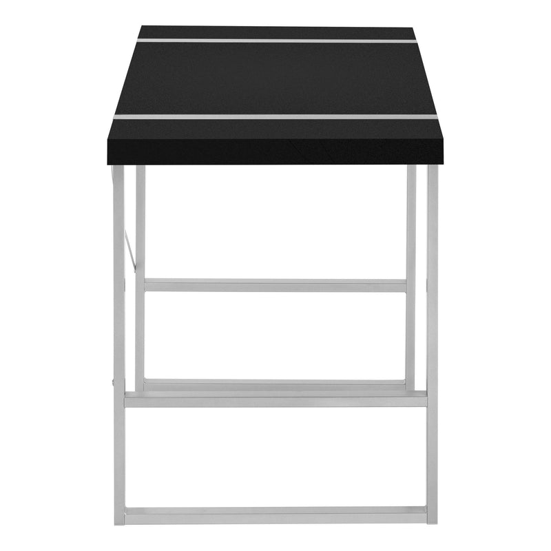 Monarch I 7664 Computer Desk - Black/Silver IMAGE 4