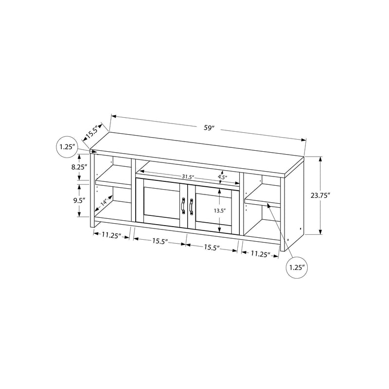 Monarch I 2742 60" TV Stand - Taupe IMAGE 5