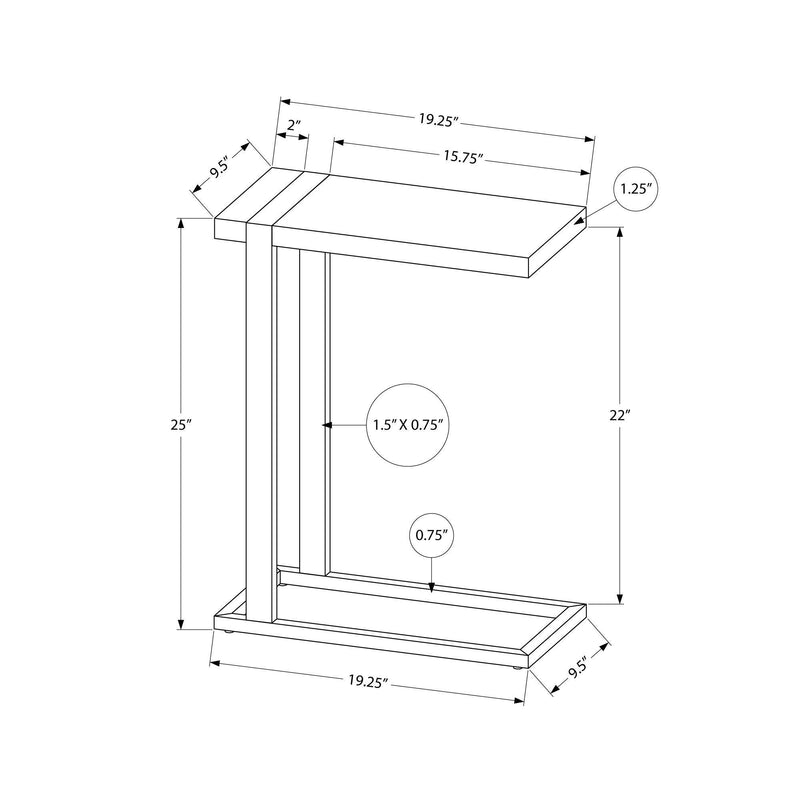 Monarch I 2863 Accent Table - Black/Black IMAGE 10