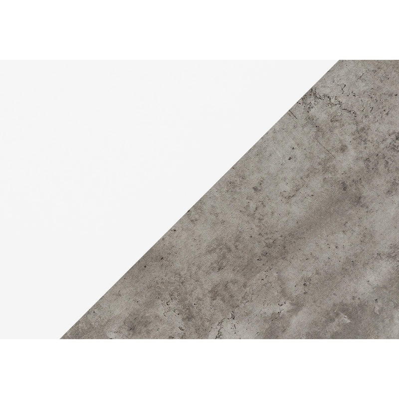 Monarch I 7648 Computer Desk - White/Concrete/Silver IMAGE 4