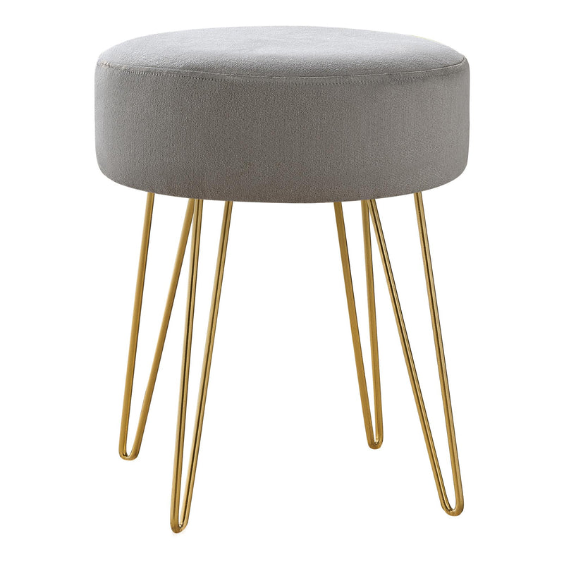 Monarch I 9003 Ottoman - Grey/Gold IMAGE 1