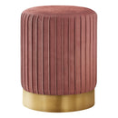 Monarch I 9017 Ottoman - Dark Pink/Gold IMAGE 1