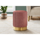 Monarch I 9017 Ottoman - Dark Pink/Gold IMAGE 2