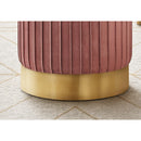 Monarch I 9017 Ottoman - Dark Pink/Gold IMAGE 3