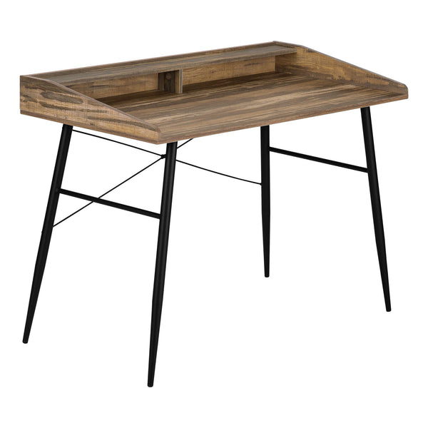 Monarch I 7538 Computer Desk - Brown/Black IMAGE 1