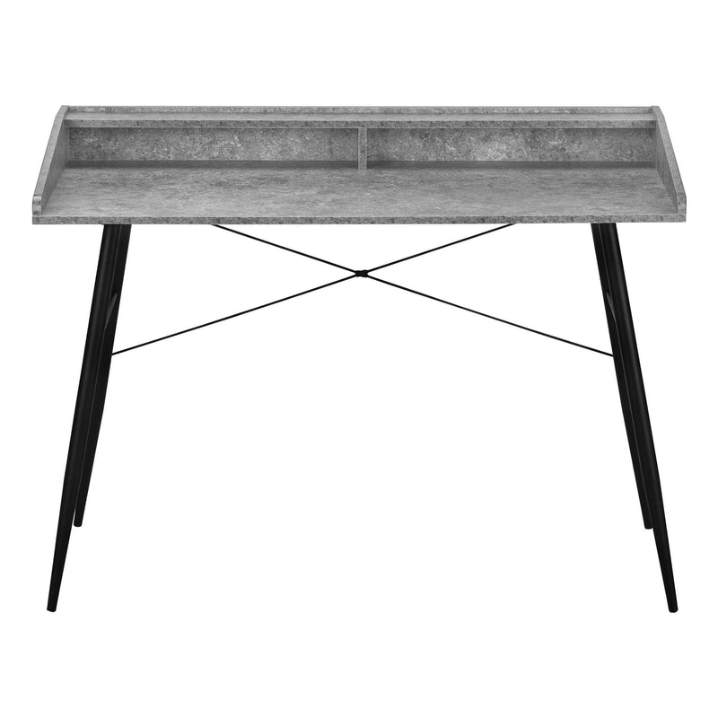 Monarch I 7540 Computer Desk - Grey Stone-Look/Black IMAGE 2