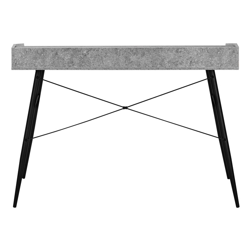 Monarch I 7540 Computer Desk - Grey Stone-Look/Black IMAGE 5