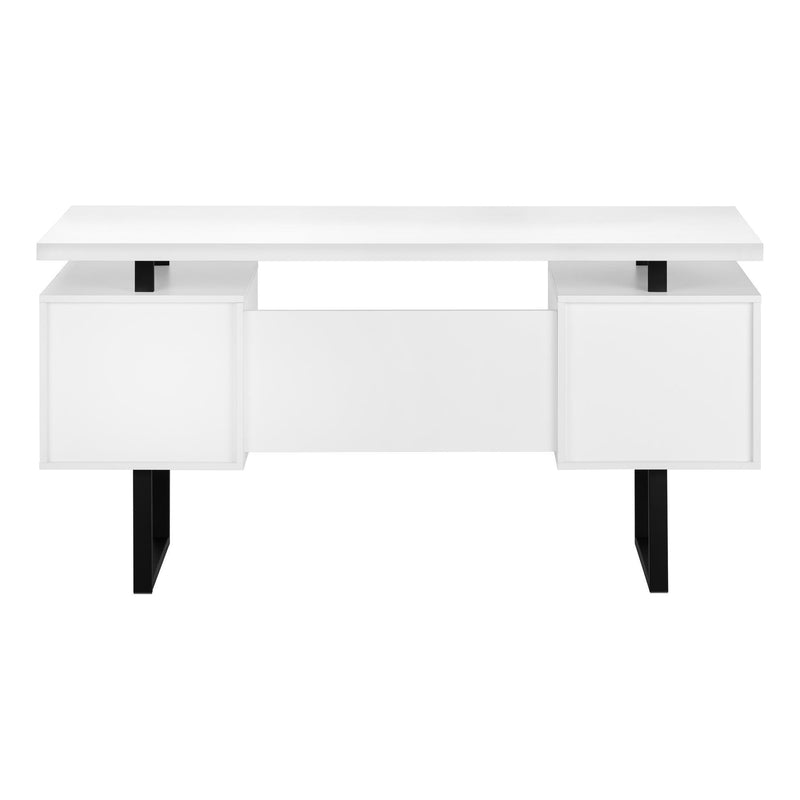Monarch I 7631 Computer Desk - White/Black IMAGE 4