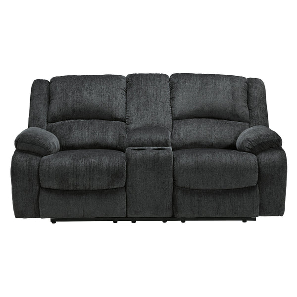 Signature Design by Ashley Draycoll Reclining Fabric Loveseat with Console 7650494C IMAGE 1