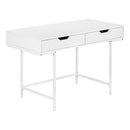 Monarch I 7554 Computer Desk - White/White Metal IMAGE 1