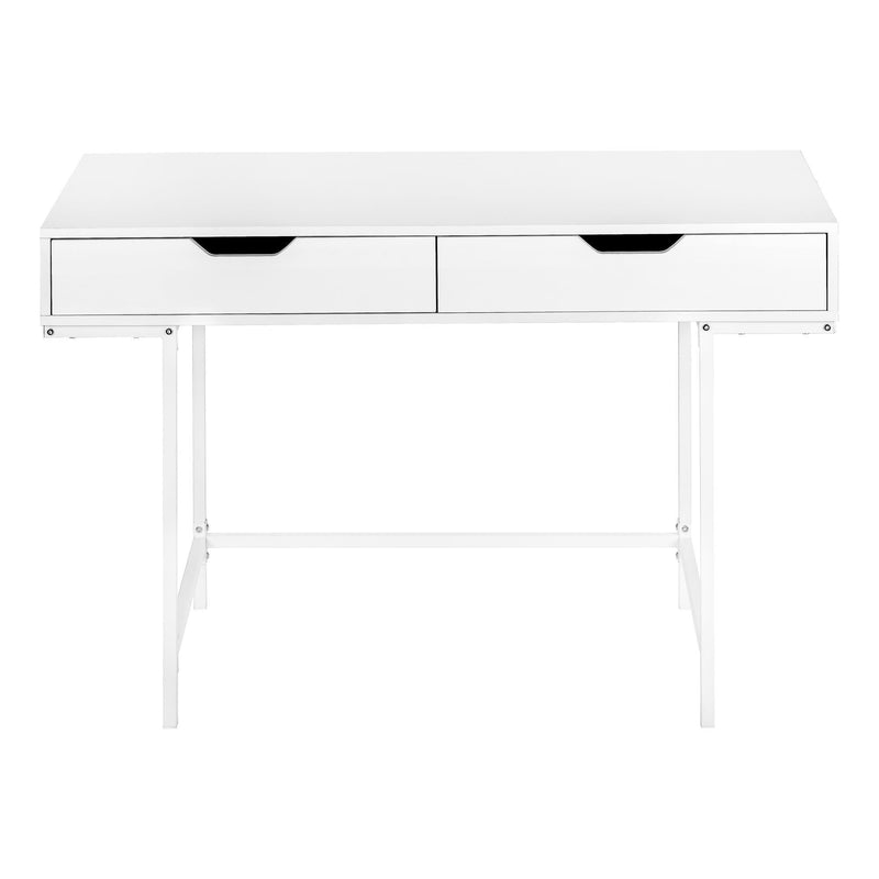 Monarch I 7554 Computer Desk - White/White Metal IMAGE 2
