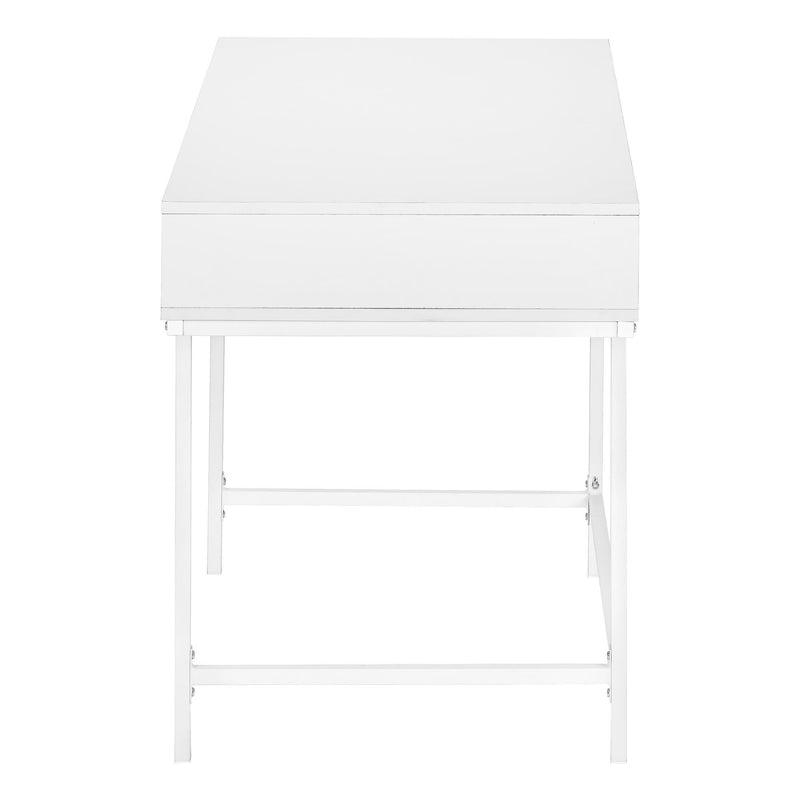 Monarch I 7554 Computer Desk - White/White Metal IMAGE 3