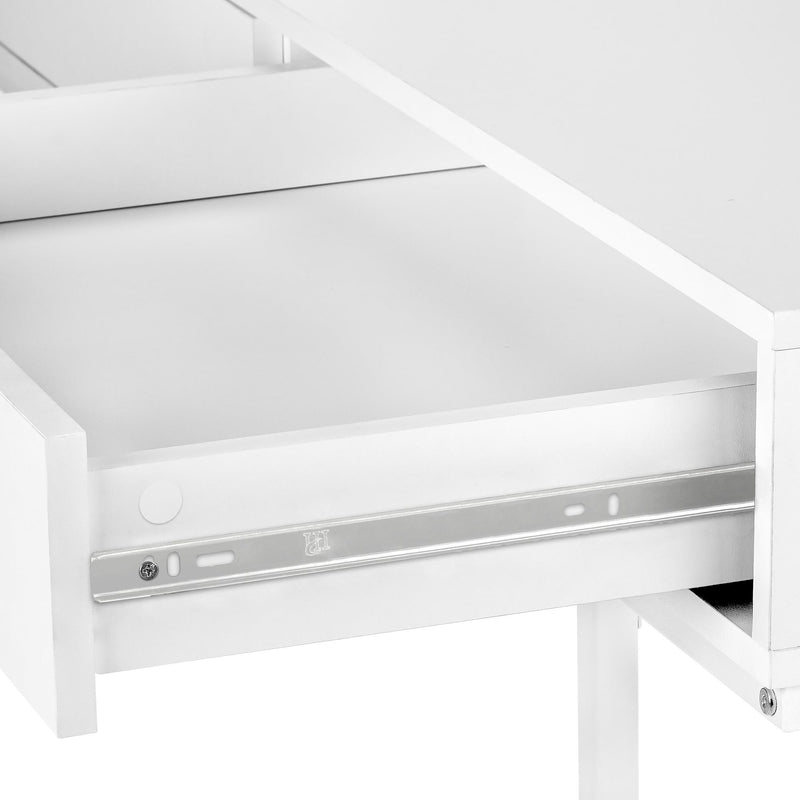 Monarch I 7554 Computer Desk - White/White Metal IMAGE 7