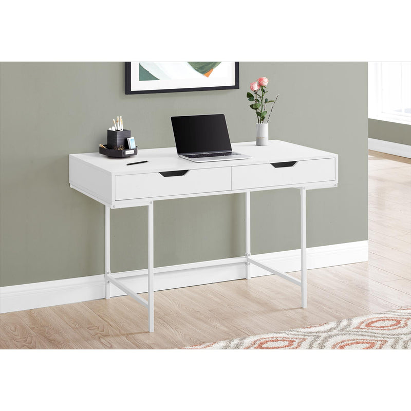 Monarch I 7554 Computer Desk - White/White Metal IMAGE 9
