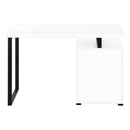 Monarch I 7646 Computer Desk - White/Black Metal IMAGE 4